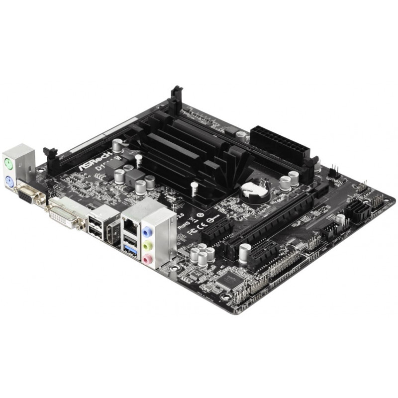 БУ Материнська плата ASRock D1800M (Celeron J1800, 2 x DDR3 DIMM, 2xSATA, PCI-Ex16, mATX)