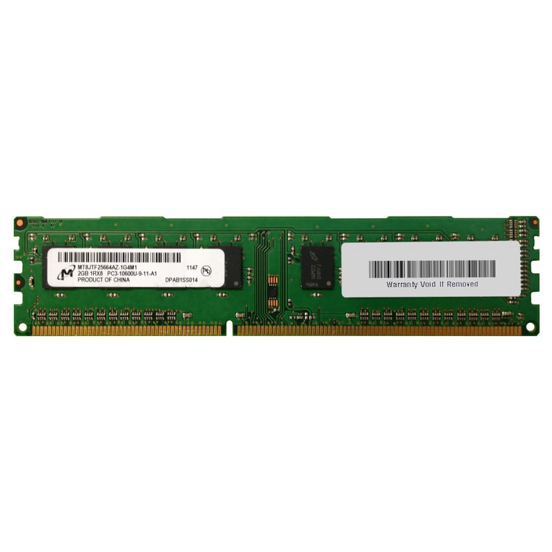 БУ Оперативна пам`ять 2 ГБ, DDR3, для ПК, Micron (1333 МГц, 1.5 В, CL9, MT8JTF25664AZ-1G4M1)