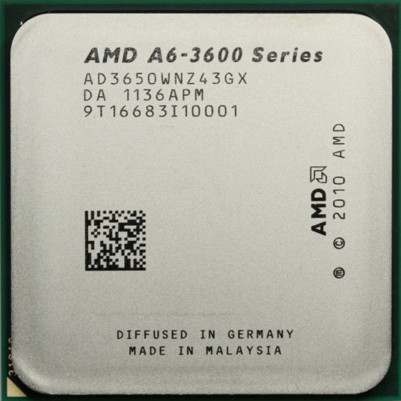 БУ Процесор AMD A6-3650 (FM1/4x2.6GHz/32нм/100Вт/AD3650WNZ43GX)