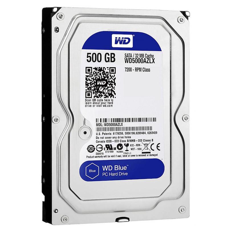 Used Hard drive 500 GB Western Digital (for PC, 3.5", 7200 rpm, 32 MB, SATAIII, WD5000AZLX)