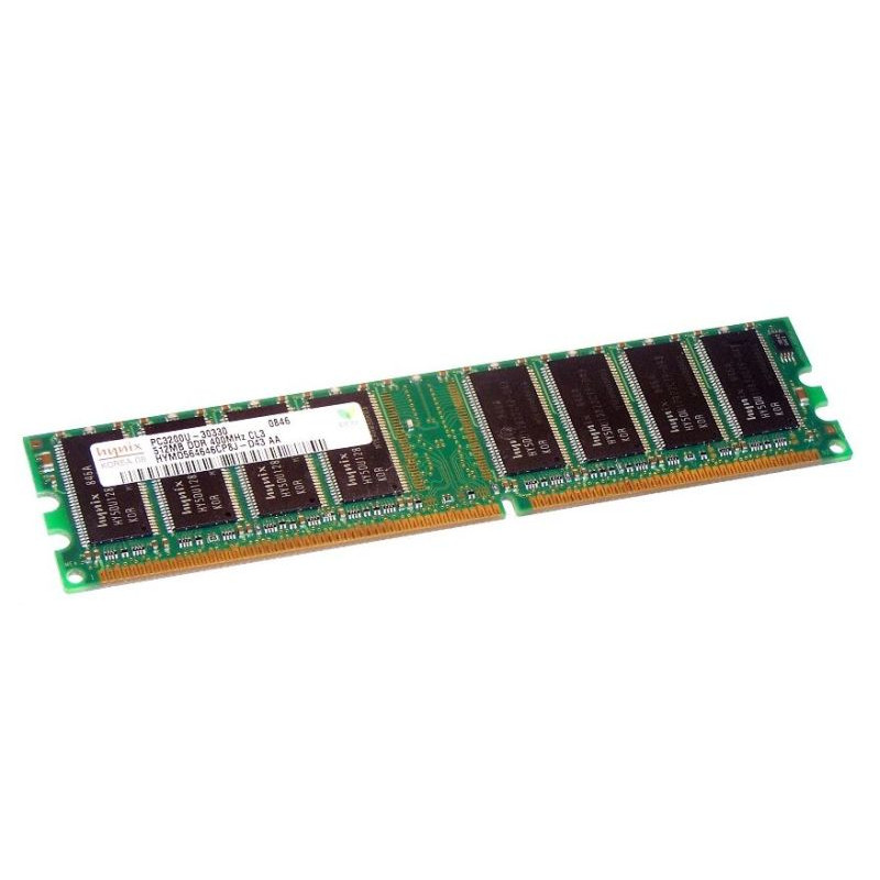 Used RAM 512 MB, DDR, for PC, Hynix (400 MHz, 2.5 V, CL3, HYMD564646CP8J-D43)