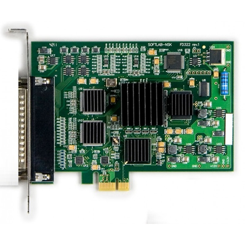 Used Board Softlab FD322, PCI-e x1, without cable