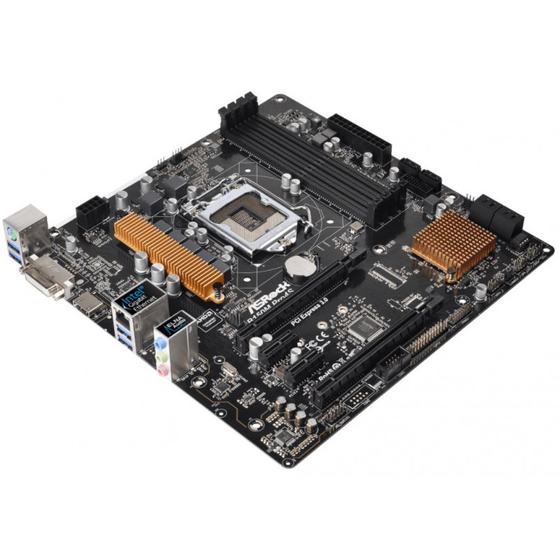 Used Motherboard s1151, ASRock B150M Pro4S (4xDDR4, Intel B150, PCI-Ex16x2, DVI, HDMI, microATX)