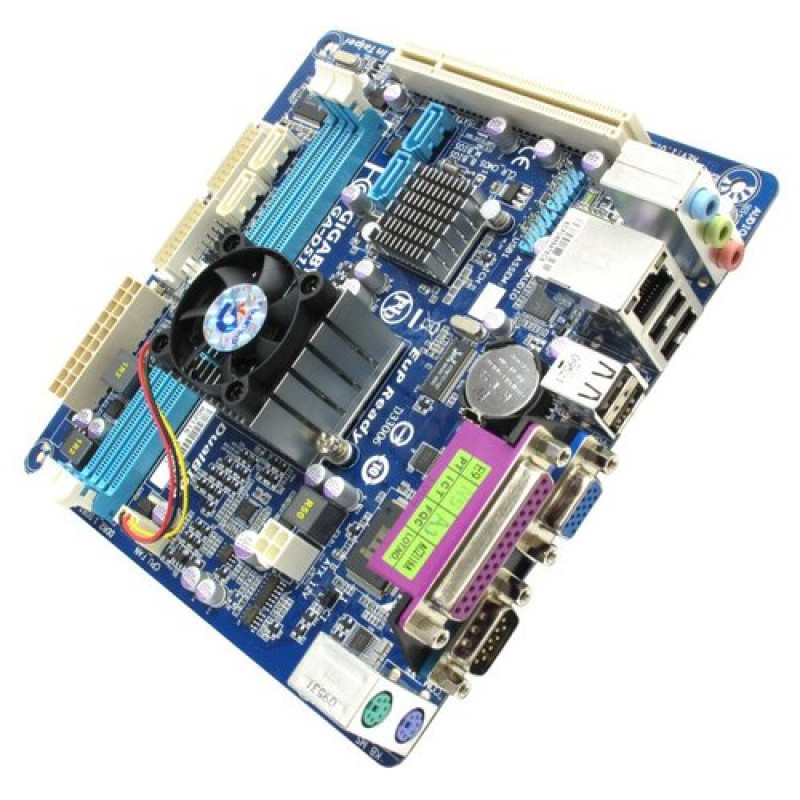 БУ Материнська плата Integrated CPU, Gigabyte GA-D510UD (2xDDR3, Intel NM10, PCI-Ex16xНі, VGA, Mini