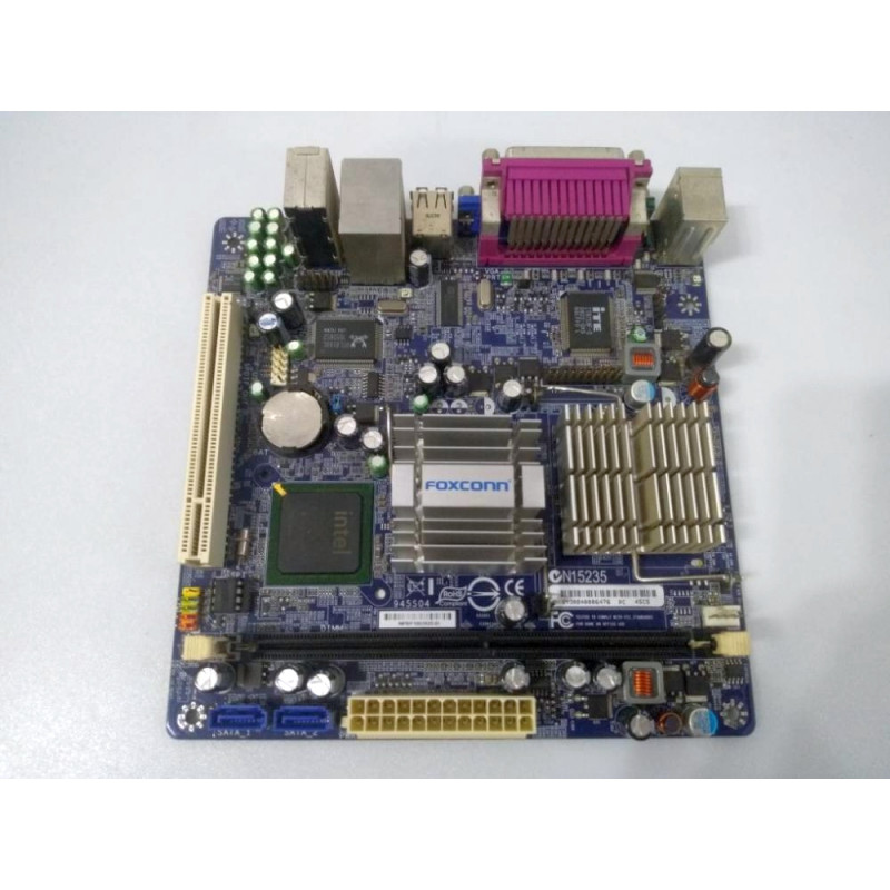 БУ Материнская плата Atom 230, Foxconn 945S04 (1xDDR2, Intel 945G, PCI-Ex16xНи, VGA, MiniITX)