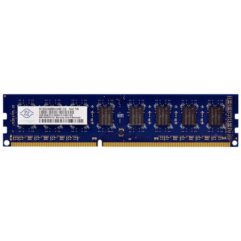 БУ Оперативна пам`ять 2 ГБ, DDR3, Nanya (для настільних ПК, 1333 МГц, 1.5 В, CL9, NT2GC64B8HC0NF-CG)