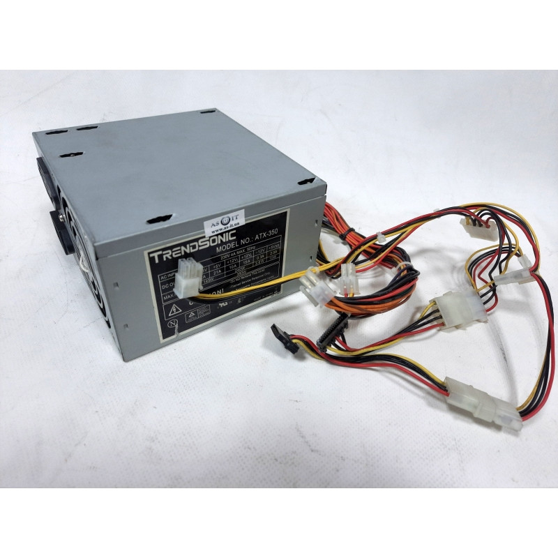 БУ Блок питания 350 Вт TrendSonic, 24+4 pin, питание видеокарты - Нет, 80 мм, ATX, TS-ATX-350 USED