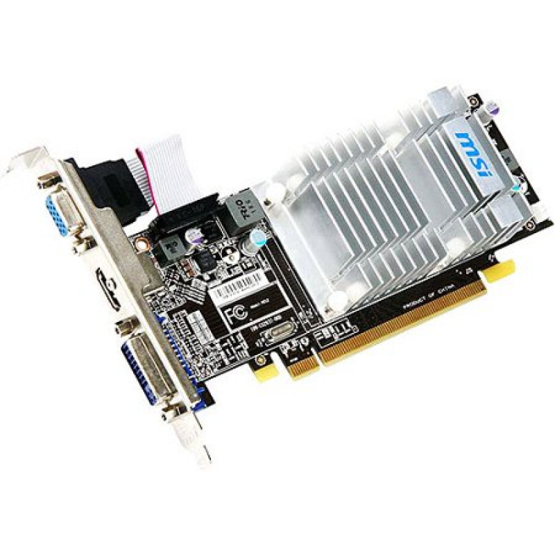 БУ Відеокарта MSI Radeon HD 5450 512MB GDDR3, 64 біт, 650/1200 МГц, VGA, DVI, HDMI