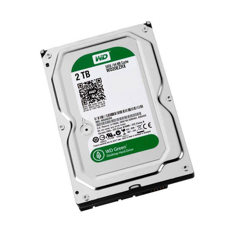 БУ Жорсткий диск 2 ТБ Western Digital (3.5", 5400 об/хв, 64 МВ, SATAIII, WD20EZRX)