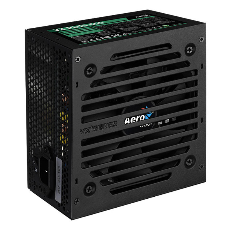 БУ Блок питания 600 Вт Aerocool, 24+4+4 pin, питание видеокарты - 2x(6+2pin), 120 мм, ATX, VX-600