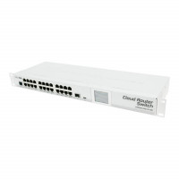 БУ Коммутатор управляемый Mikrotik CRS125-24G-1S-RM, Layer 3, 24x Gigabit, SFP, Console, USB, LCD