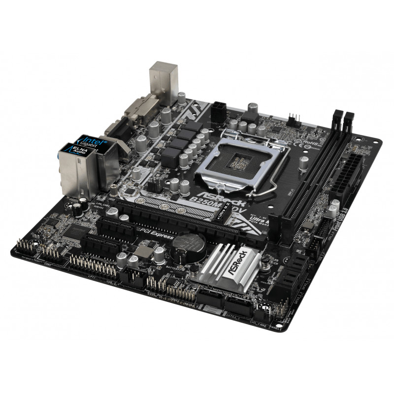 Used Motherboard s1151, ASRock B250M-HDV (2xDDR4, Intel B250, PCI-Ex16x1, VGA, DVI, HDMI, microA