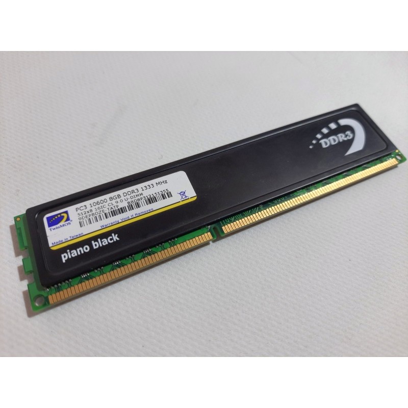 БУ Оперативная память 8 ГБ, DDR3, для ПК, TwinMOS (1333 МГц, 1.5 В, CL9, 9DEPBOZE-TATP)