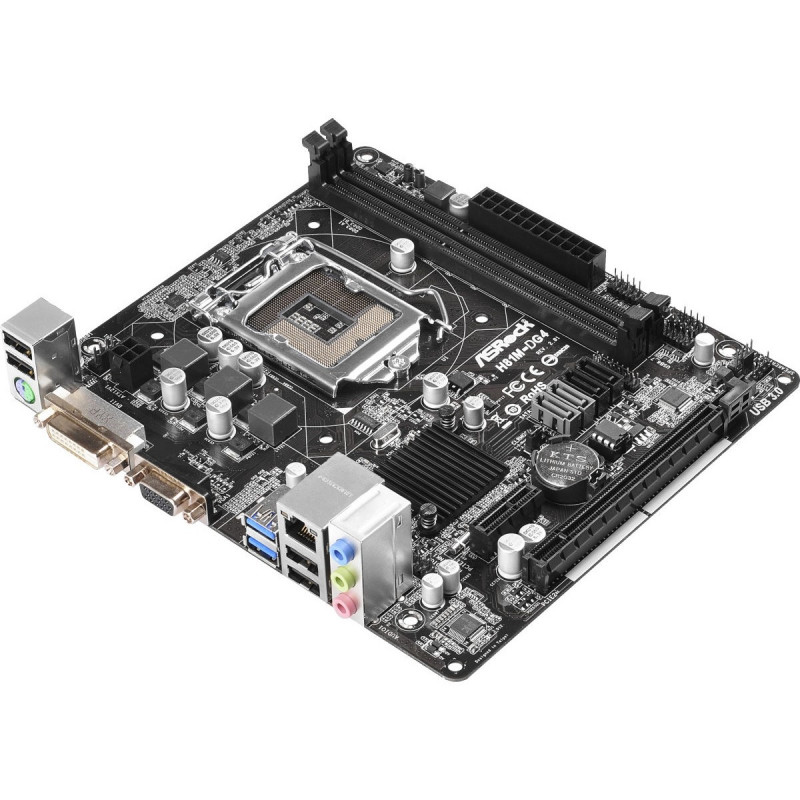Used Motherboard s1150, ASRock H81M-DG4 (2xDDR3, Intel H81, PCI-Ex16x1, VGA, DVI, microATX)