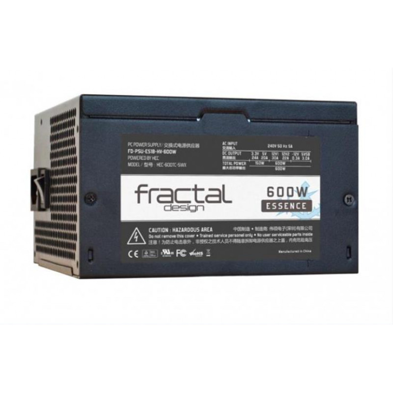 Used Power supply 600 W Fractal Design, 24 +4 +4 pin, video card power - 2x (6 +2 pin), 120 mm, A