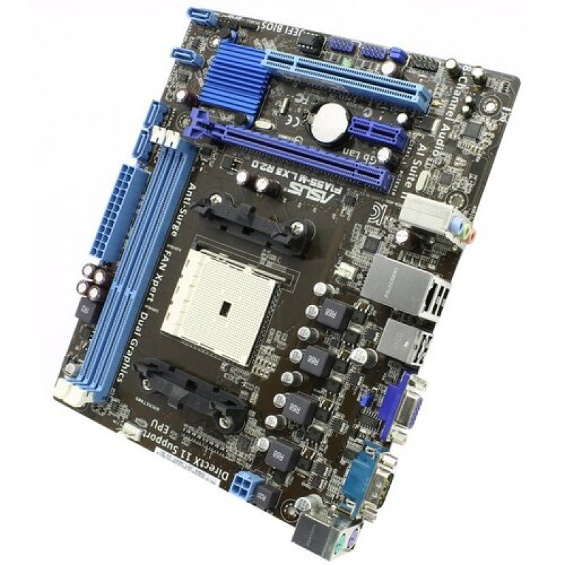 БУ Материнская плата sFM1, ASUS F1A55-M LX3 R2.0 (2xDDR3, AMD A55, PCI-Ex16x1, VGA, DVI, microATX)