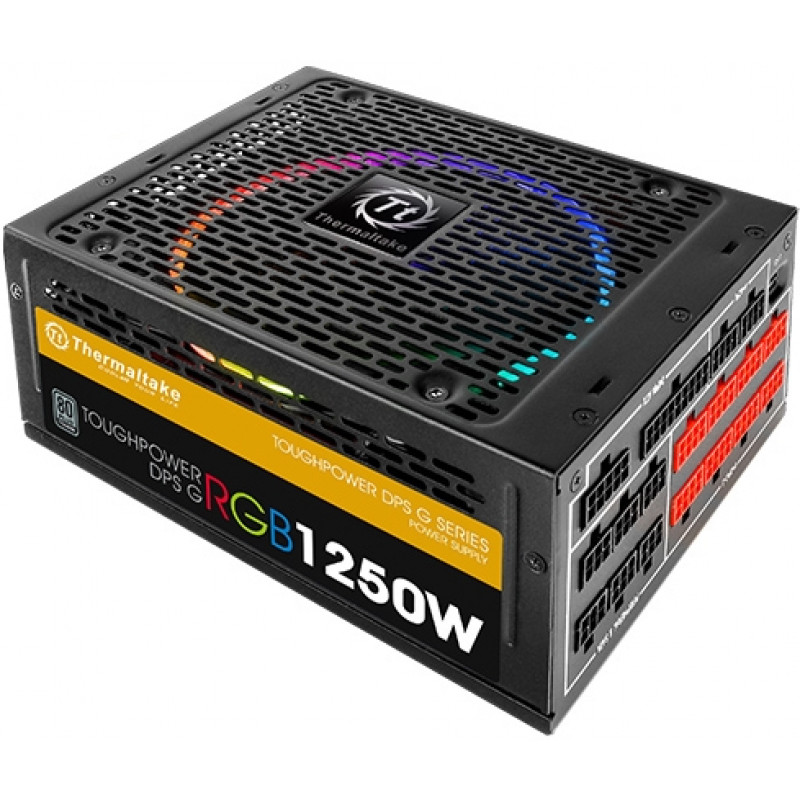 БУ Блок живлення 1250 Вт Thermaltake Toughpower DPS G RGB, 24+8+8 pin, 2x(6+2pin), 140 мм, ATX
