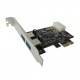 БУ Контроллер Dynamode USB 3.0, 2 порта, PCIe x1 (USB30-PCIE-2)