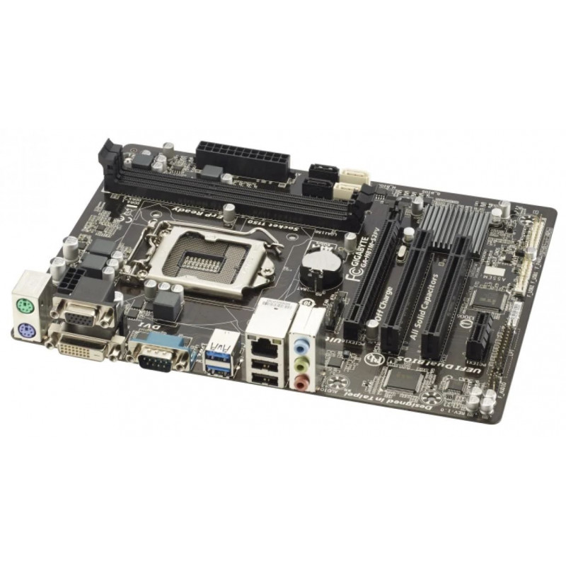 БУ Материнська плата s1150, Gigabyte GA-H81M-S2PV (2xDDR3, Intel H81, PCI-Ex16x1, VGA, DVI, microATX