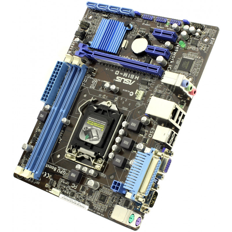 БУ Материнская плата s1155, ASUS H61M-D (2xDDR3, Intel H61, PCI-Ex16x1, VGA, microATX)