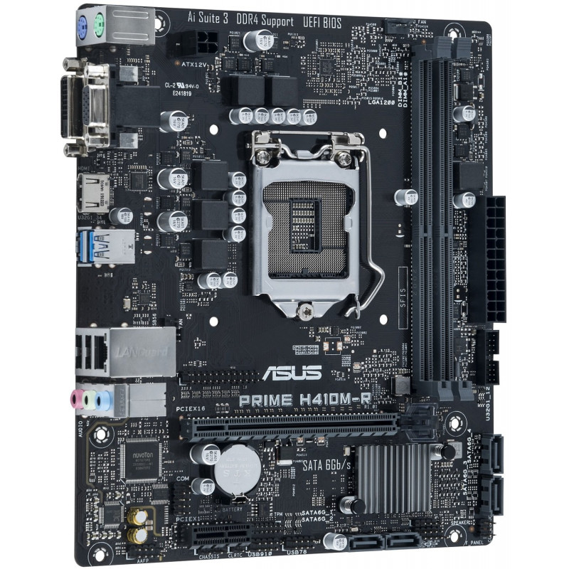 Used Motherboard s1200, ASUS PRIME H410M-R-SI (2xDDR4, Intel H410, PCI-Ex16x1, VGA, DVI, HDMI, m