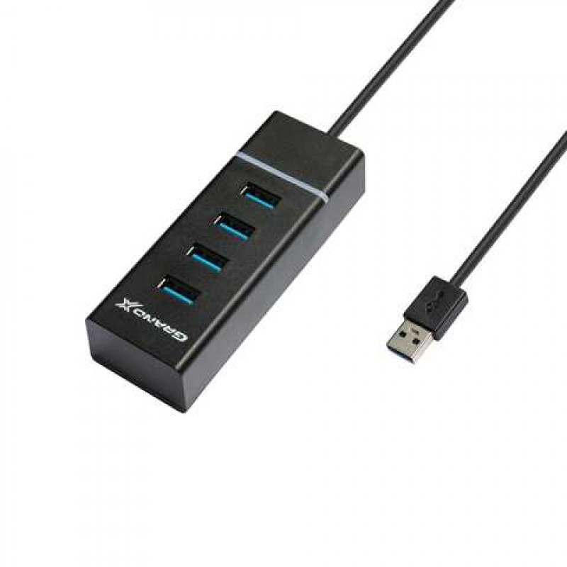 Used Grand-X GH-412 USB 3.0 hub, 4 ports