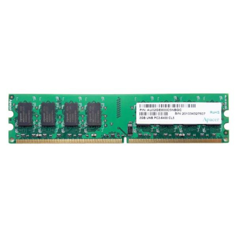 БУ Оперативная память 1 ГБ, DDR2, для ПК, Apacer (800 МГц, 1.8 В, CL6, AU01GE800C5NBGC)