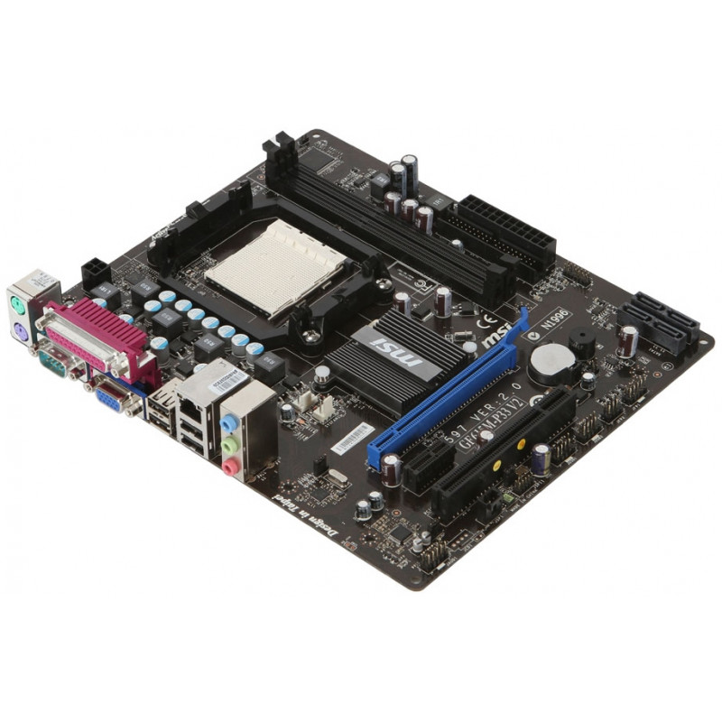 БУ Материнська плата sAM3, MSI GF615M-P33 V2 (2xDDR3, GeForce 7025, PCI-Ex16x1, microATX)