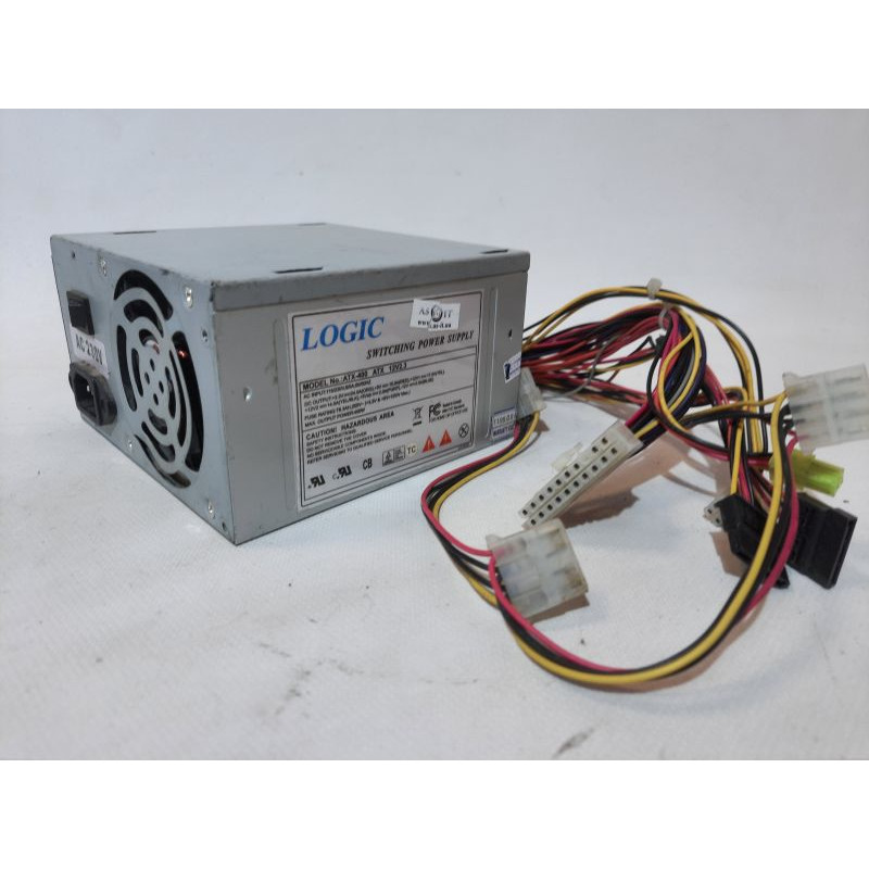 БУ Блок питания 400 Вт Logic, 24+4 pin, питание видеокарты - Нет, 80 мм, ATX, ATX-400