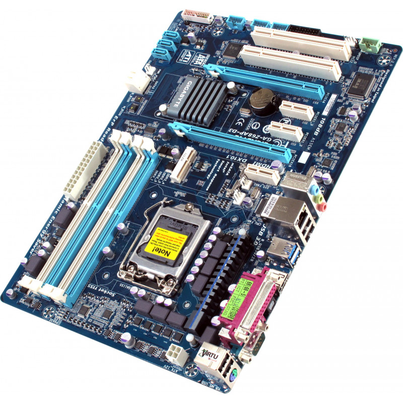 Used Motherboard s1155, Gigabyte GA-Z68AP-D3 (4xDDR3, Intel Z68, PCI-Ex16x2, HDMI, ATX)