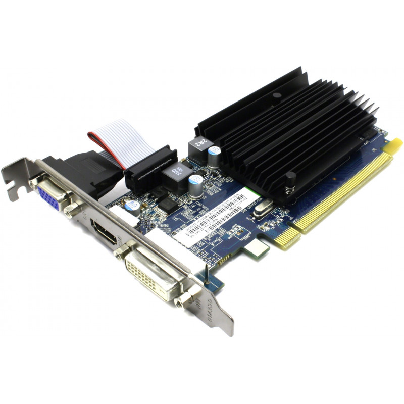БУ Видеокарта Sapphire Radeon HD6450 (1 ГБ, GDDR3, 64 бит, 625/1334 МГц, VGA, DVI, HDMI, 11190-02