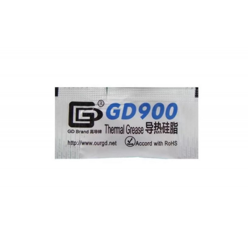 Thermal paste GD900 0.5g, bag -50200°C, 4.8 W/m-K, gray