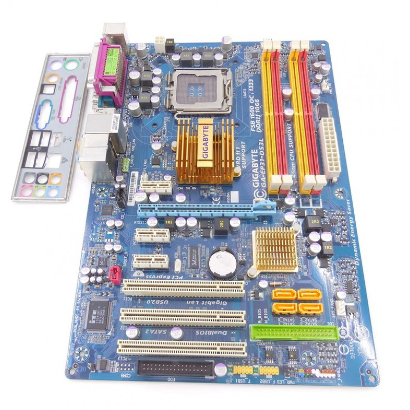 БУ Материнская плата s775, Gigabyte GA-EP31-DS3L (4xDDR2, Intel P31 Express, PCI-Ex16x1, ATX)
