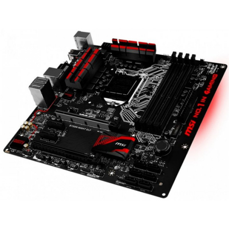 БУ Материнська плата s1151, MSI B150M Night Elf (4xDDR4, Intel B150, PCI-Ex16x2, DVI, microATX)
