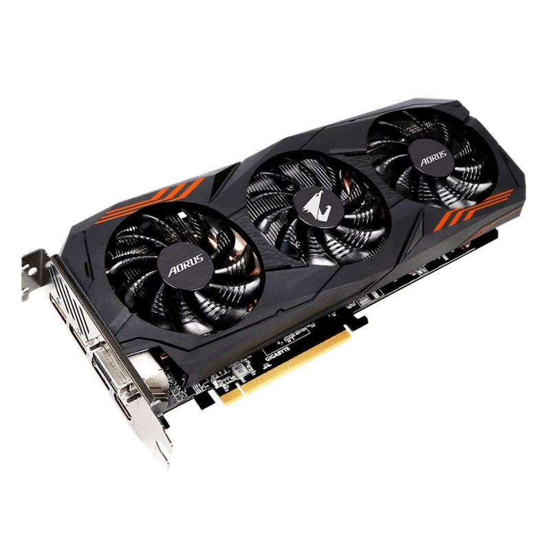 БУ Відеокарта Gigabyte GeForce GTX 1060 AORUS (6 ГБ, GDDR5, 192біт, 1632/9026 МГц, DVI, HDMI, DPort)