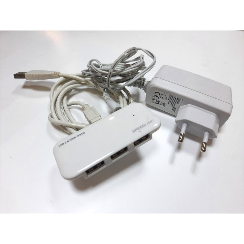 БУ Концентратор USB 2.0 Speedlink Nobile Active (SL-7416-SWT) 4 порта, активный