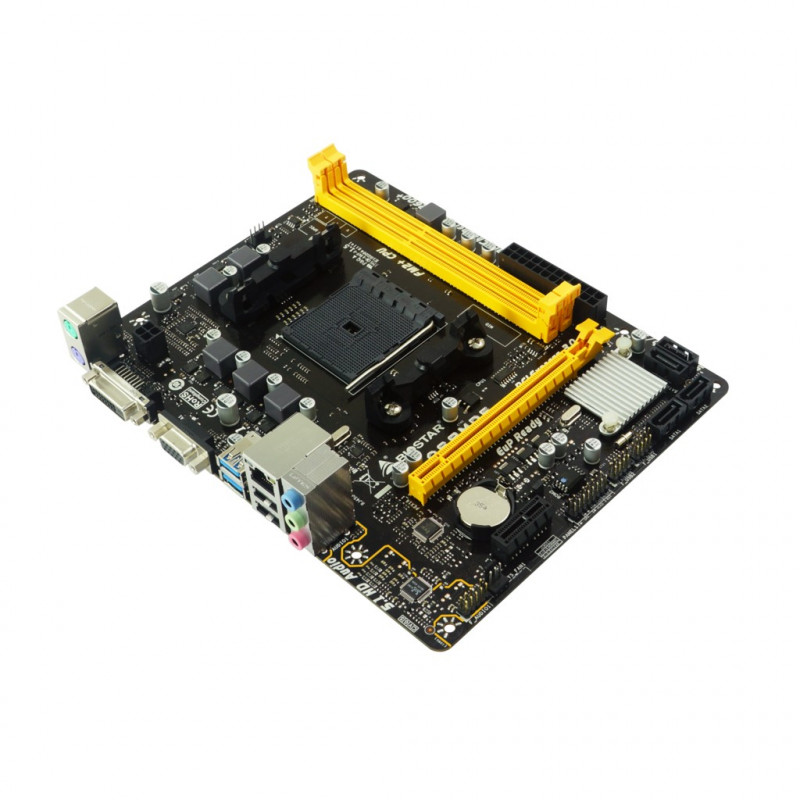 Used Motherboard sFM2+, Biostar A68MDE (2xDDR3, AMD A68H, PCI-Ex16x1, VGA, DVI, microATX)