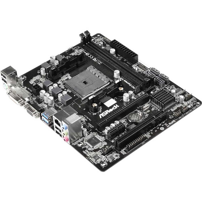 БУ Материнська плата sFM2+, ASRock FM2A68M-DG3+ (2xDDR3, AMD A68H, PCI-Ex16x1, VGA, DVI, microAT