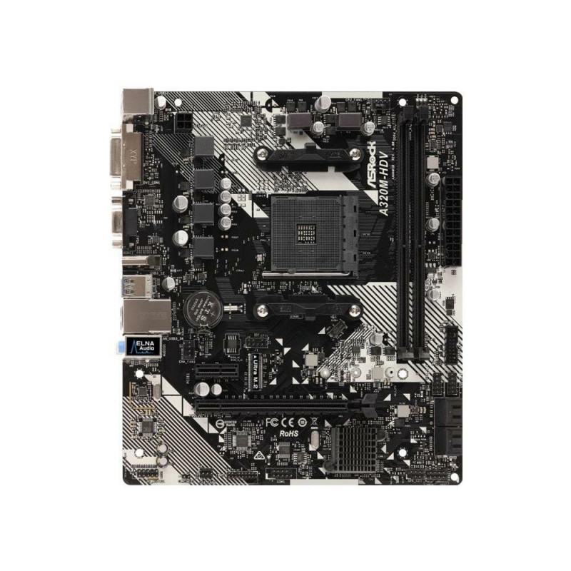 БУ Материнская плата sAM4, ASRock A320M-HDV R4.0 (2xDDR4, AMD A320, PCI-Ex16x1, VGA, DVI, HDMI, micr