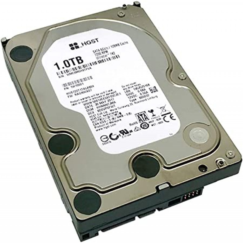Used Hard drive 1 TB HGST (for PC, 3.5", 7200 rpm, 128 MB, SATAIII, 1W10001/HUS722T1TALA604)