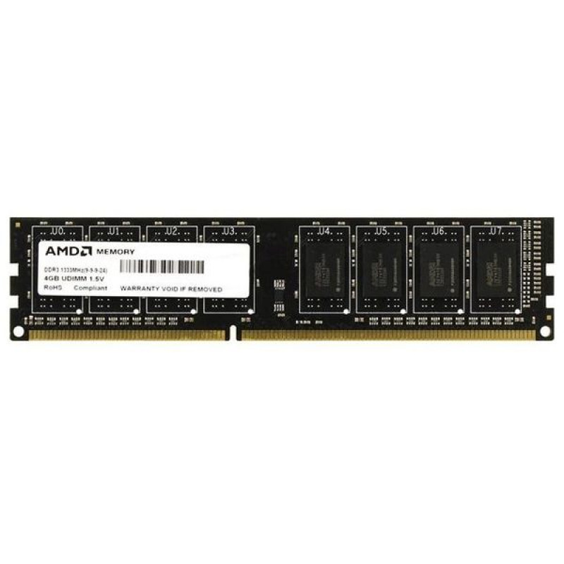 БУ Оперативная память 4 ГБ, DDR3, для ПК, AMD (1333 МГц, 1.5 В, CL9, R334G1339U1S-U)