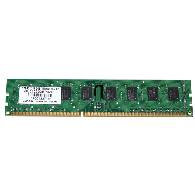 БУ Оперативная память 2 ГБ, DDR3, для ПК, Unifosa (1333 МГц, 1.5 В, CL9, GU512303EP0202)
