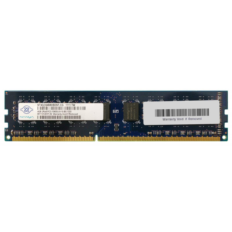 БУ Оперативная память 4 ГБ, DDR3, для ПК, Nanya (1333 МГц, 1.5 В, CL9, NT4GC64B8HB0NF-CG)