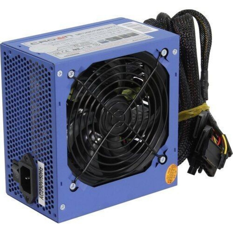 БУ Блок живлення 500 Вт CROWN, 24+4+4 pin, живлення відеокарти – 1x6pin, 120 мм, ATX, CM-PS500SMART