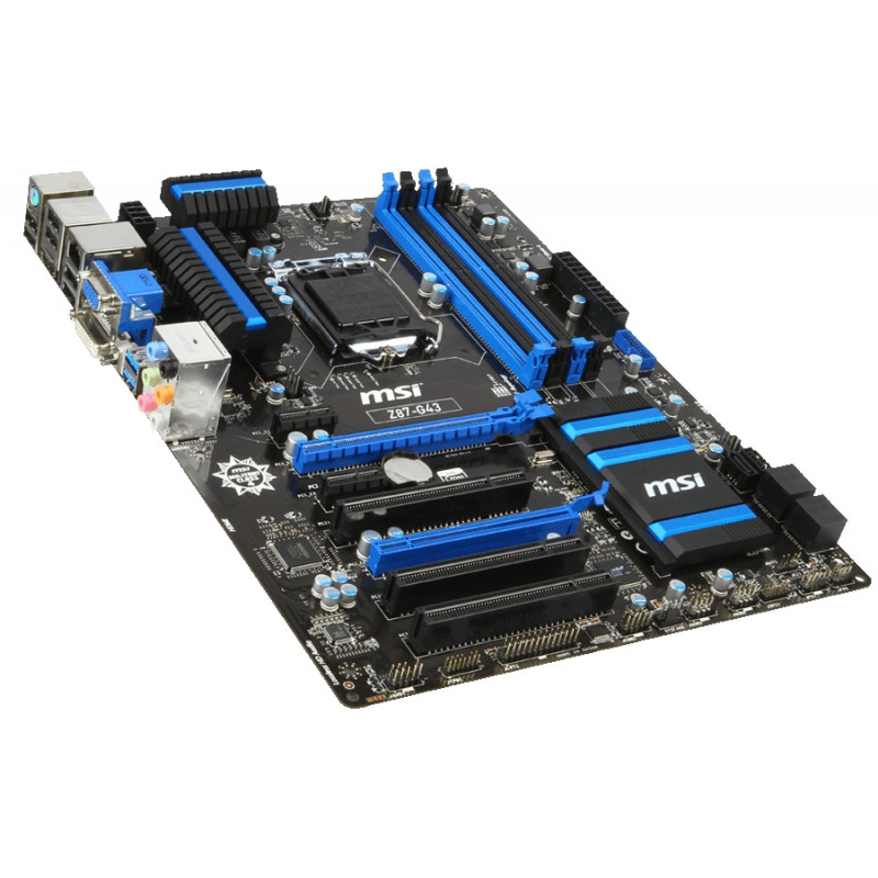 БУ Материнская плата s1150, MSI Z87-G43 (4xDDR3, Intel Z87, PCI-Ex16x2, VGA, DVI, HDMI, ATX)