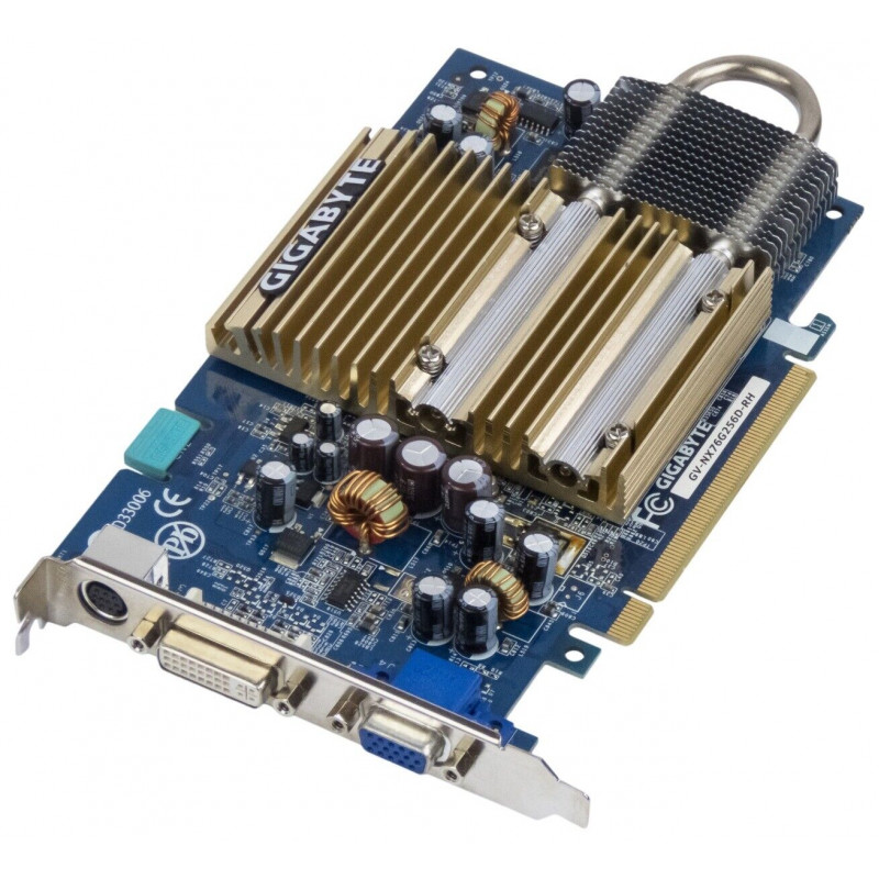 БУ Відеокарта Gigabyte GeForce 7900 GS (256 МБ, GDDR2, 128 біт, 450/400 МГц, VGA, DVI, Ні GV-NX76G25