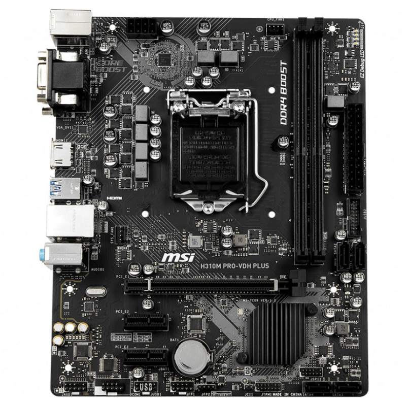 БУ Материнська плата s1151, MSI H310M PRO-VDH PLUS (2xDDR4, Intel H310, PCI-Ex16x1, VGA, DVI, HDMI,