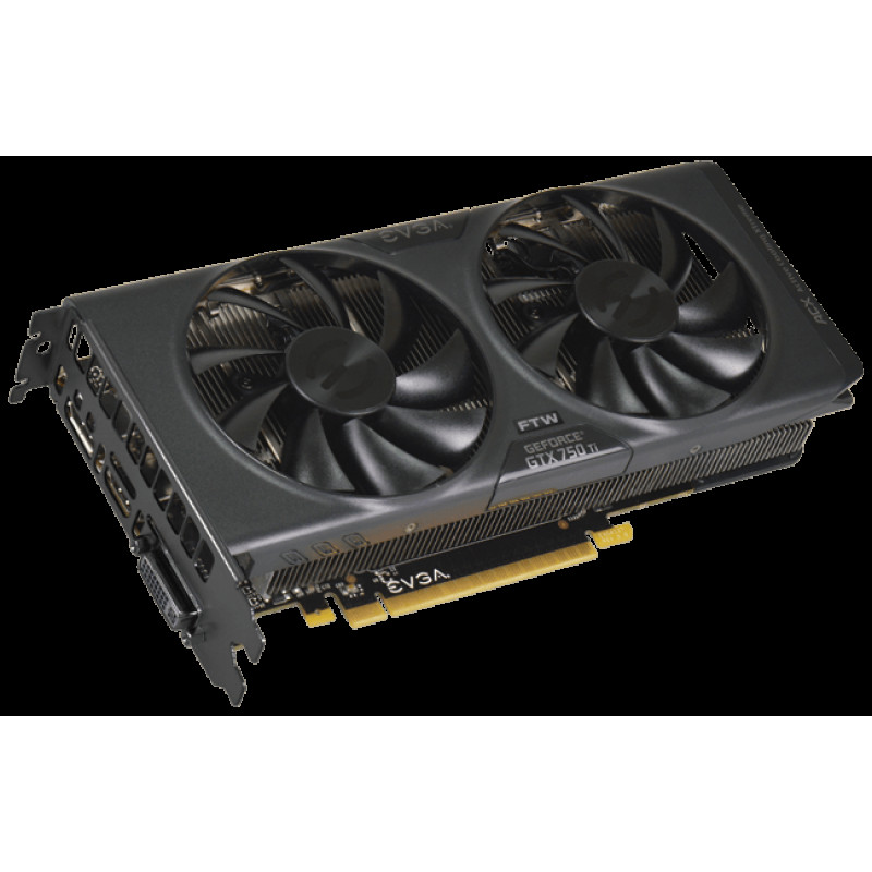 БУ Відеокарта Evga GeForce GTX 750 Ti (2 ГБ, GDDR5, 128 біт, 1189/5400 МГц, DVI, HDMI, DPort, 02G-P4