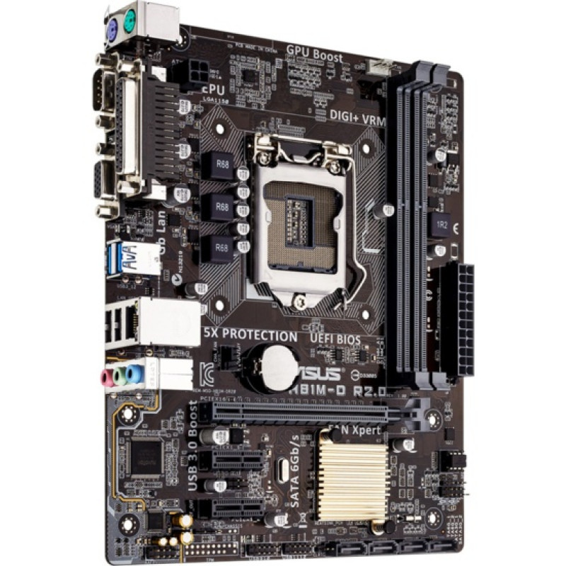 БУ Материнская плата s1150, ASUS H81M-D R2.0 (2xDDR3, Intel H81, PCI-Ex16x1, VGA, microATX)