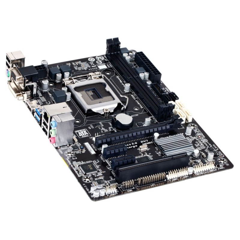 Used Motherboard s1150, Gigabyte GA-B85M-HD3 (2xDDR3, Intel B85, PCI-Ex16x1, VGA, DVI, HDMI, mic